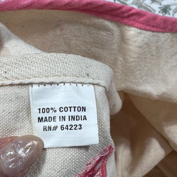 Pink Sailboat Canvas Preppy Beach Resort Cruise Vacation Tote Bag 15 x 11 x 3 - Picture 7 of 15